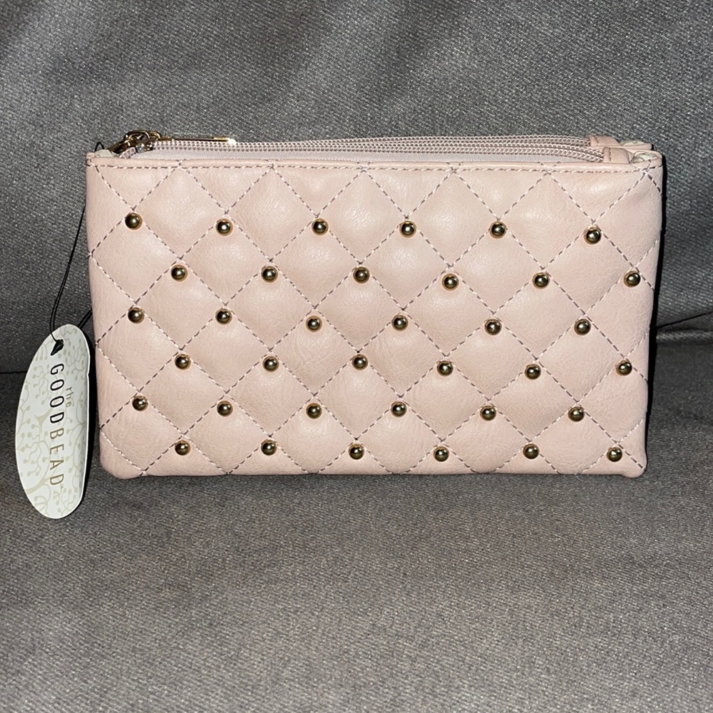 NEW.  Tan Leather Wallet and/or crossbody purse.